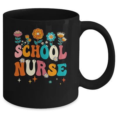 Happy First Day Of School Nurse Groovy Retro Back To School Mug | siriusteestore