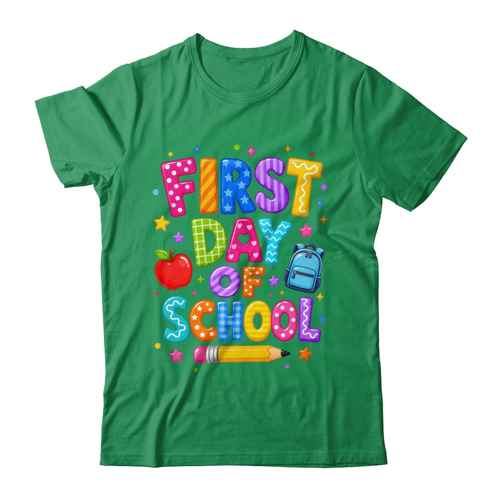 Happy First Day Of School Preppy Back To School Teacher Shirt & Hoodie | siriusteestore