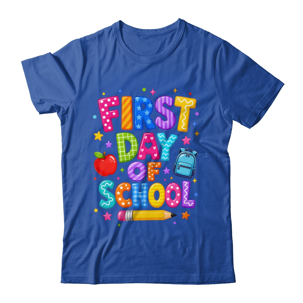 Happy First Day Of School Preppy Back To School Teacher Shirt & Hoodie | siriusteestore