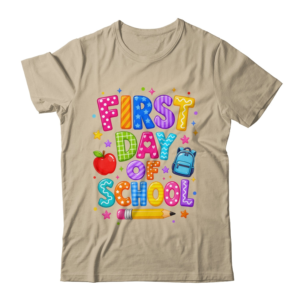 Happy First Day Of School Preppy Back To School Teacher Shirt & Hoodie | siriusteestore