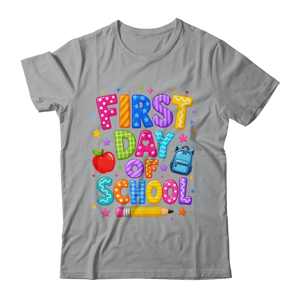 Happy First Day Of School Preppy Back To School Teacher Shirt & Hoodie | siriusteestore