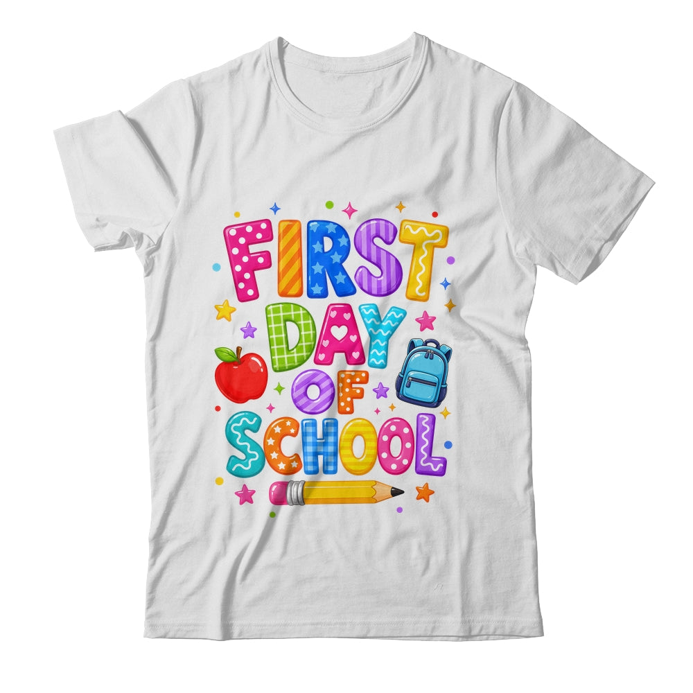 Happy First Day Of School Preppy Back To School Teacher Shirt & Hoodie | siriusteestore