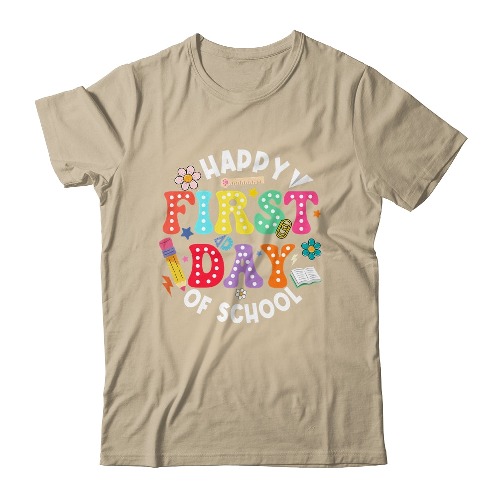 Happy First Day Of School Teacher Back To School Student Kid Shirt & Hoodie | siriusteestore