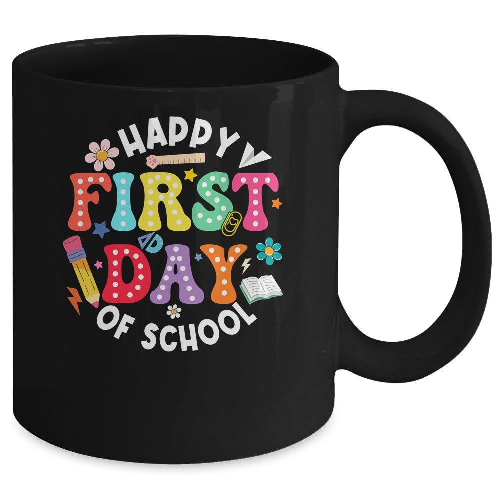 Happy First Day Of School Teacher Back To School Student Kid Mug | siriusteestore