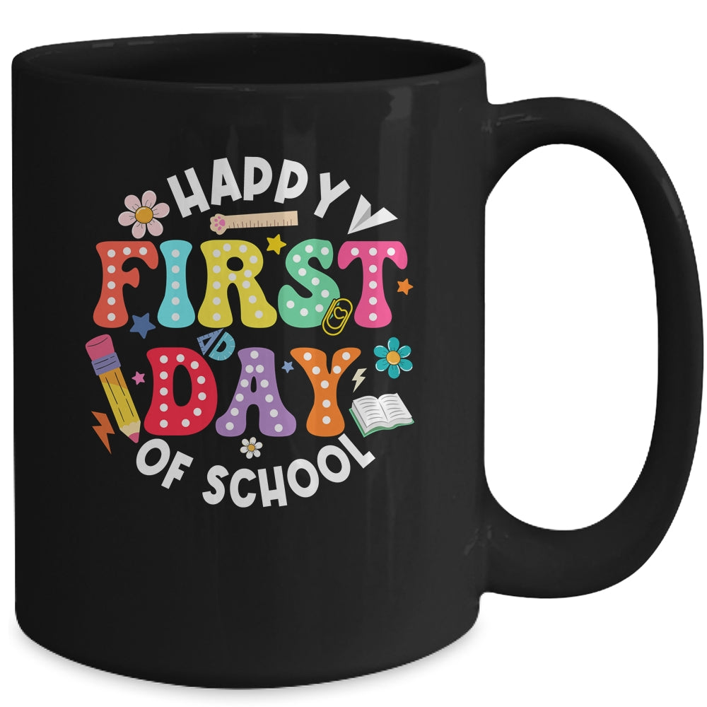 Happy First Day Of School Teacher Back To School Student Kid Mug | siriusteestore