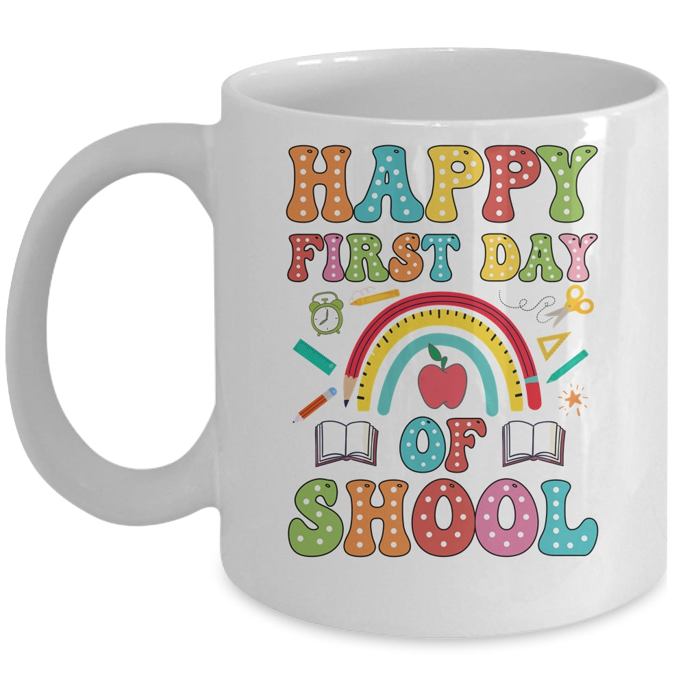 Happy First Day Of School Teacher Kids Back To School 2024 Mug | siriusteestore