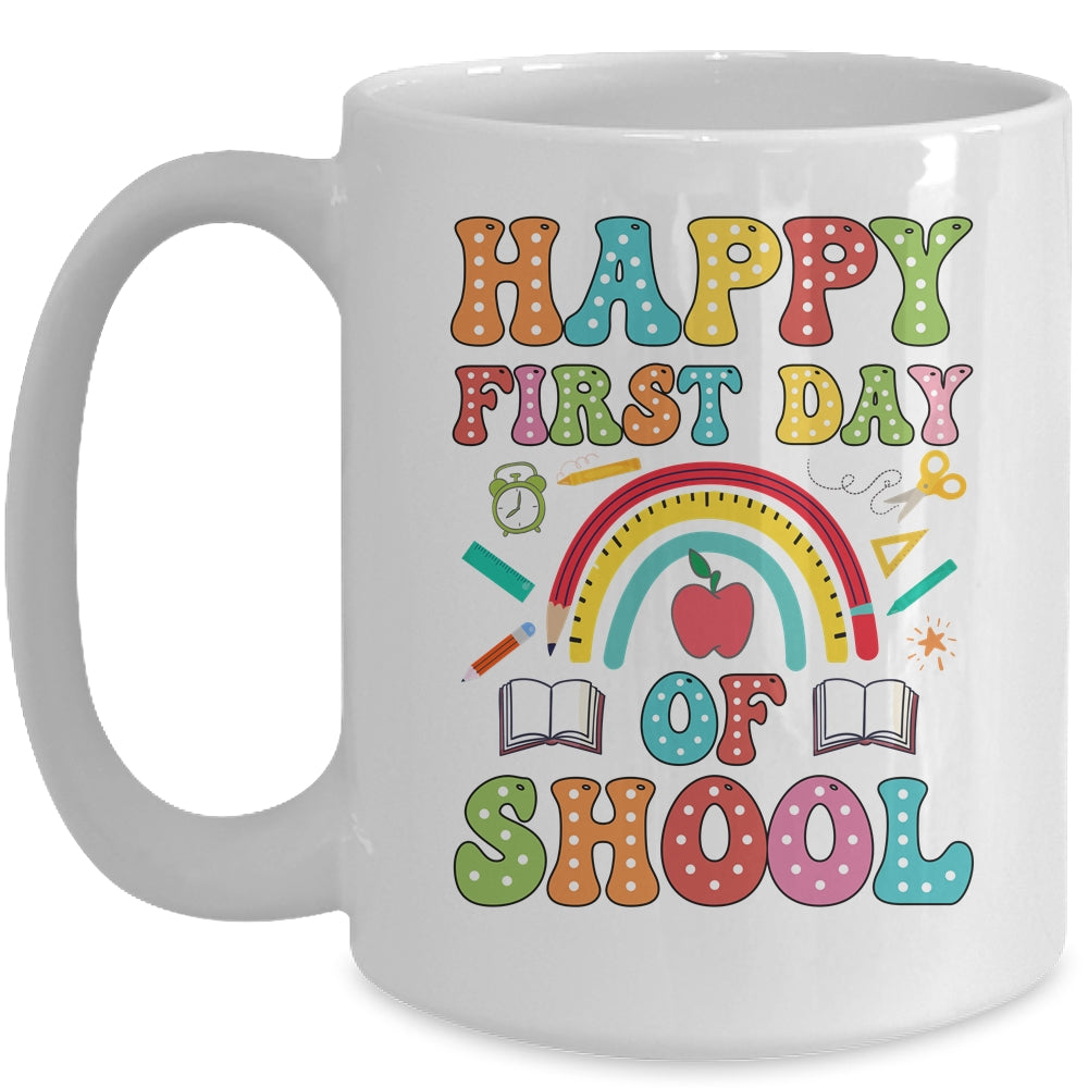 Happy First Day Of School Teacher Kids Back To School 2024 Mug | siriusteestore