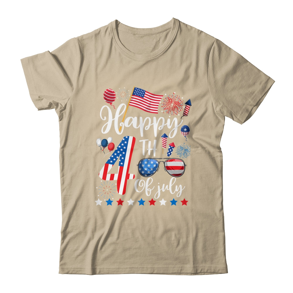Happy Fourth Of July Patriotic US American Flag 4th Of July Shirt & Tank Top | siriusteestore