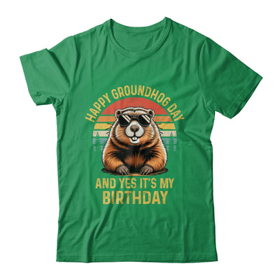 Happy Groundhog Day Birthday Cool Groundhog With Sunglasses Shirt & Hoodie | siriusteestore