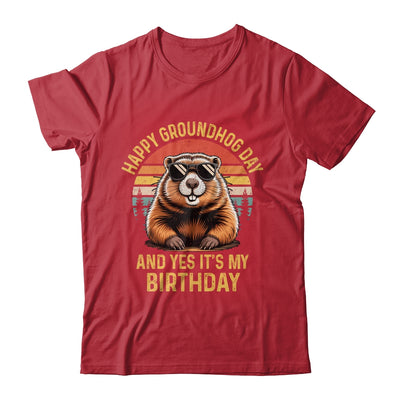 Happy Groundhog Day Birthday Cool Groundhog With Sunglasses Shirt & Hoodie | siriusteestore
