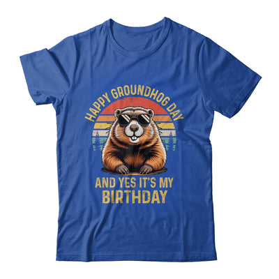 Happy Groundhog Day Birthday Cool Groundhog With Sunglasses Shirt & Hoodie | siriusteestore