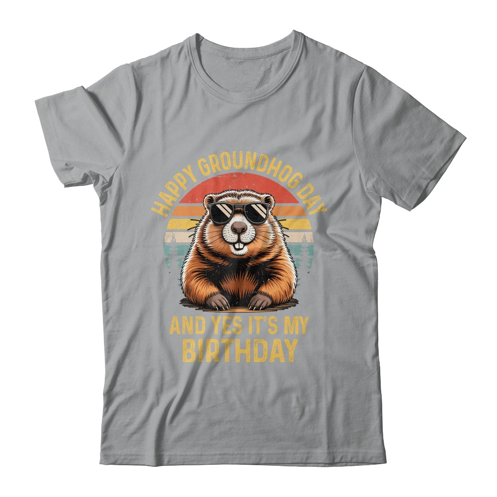 Happy Groundhog Day Birthday Cool Groundhog With Sunglasses Shirt & Hoodie | siriusteestore