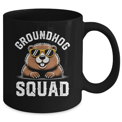 Happy Groundhog Squad 2026 Cool Groundhog With Sunglasses Mug | siriusteestore