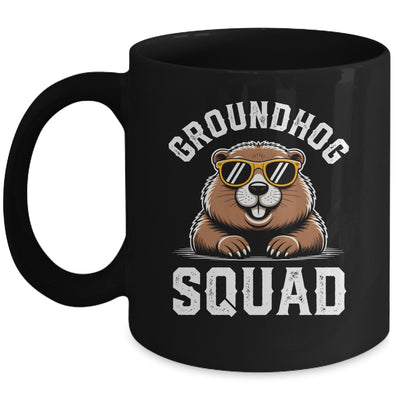 Happy Groundhog Squad 2026 Cool Groundhog With Sunglasses Mug | siriusteestore