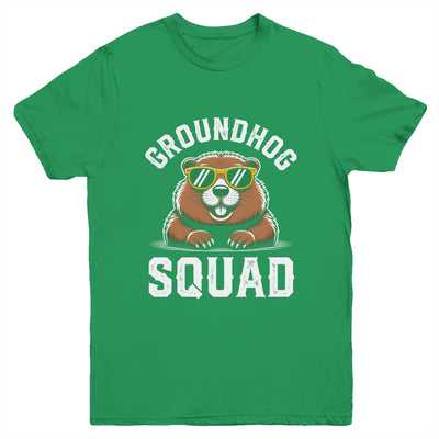 Happy Groundhog Squad 2026 Cool Groundhog With Sunglasses Youth Shirt | siriusteestore