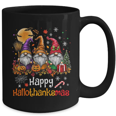 Happy Hallothanksmas Gnomes Lover Halloween Merry Christmas Mug | siriusteestore