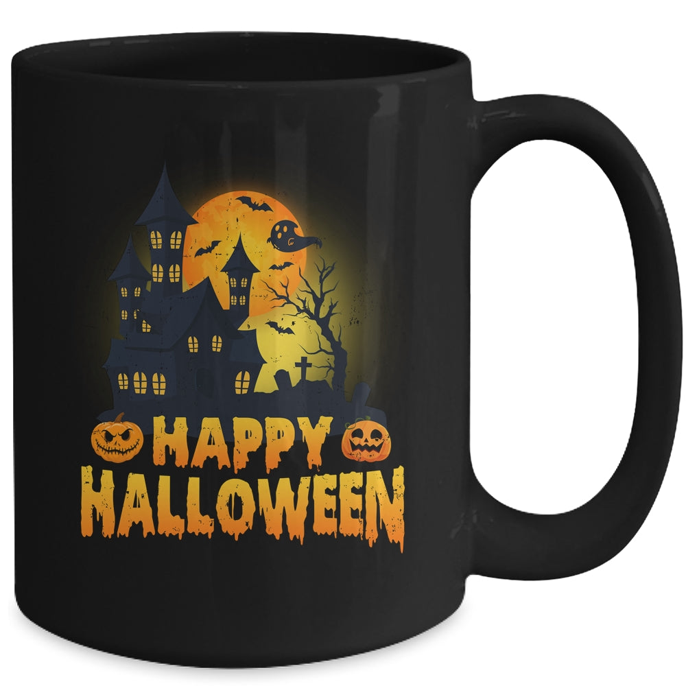 Happy Halloween Costumes Funny Pumpkins House Men Women Kid Mug | siriusteestore