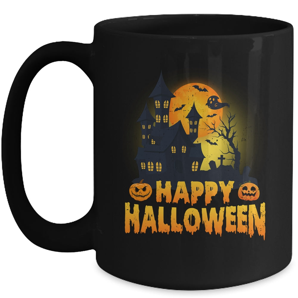Happy Halloween Costumes Funny Pumpkins House Men Women Kid Mug | siriusteestore