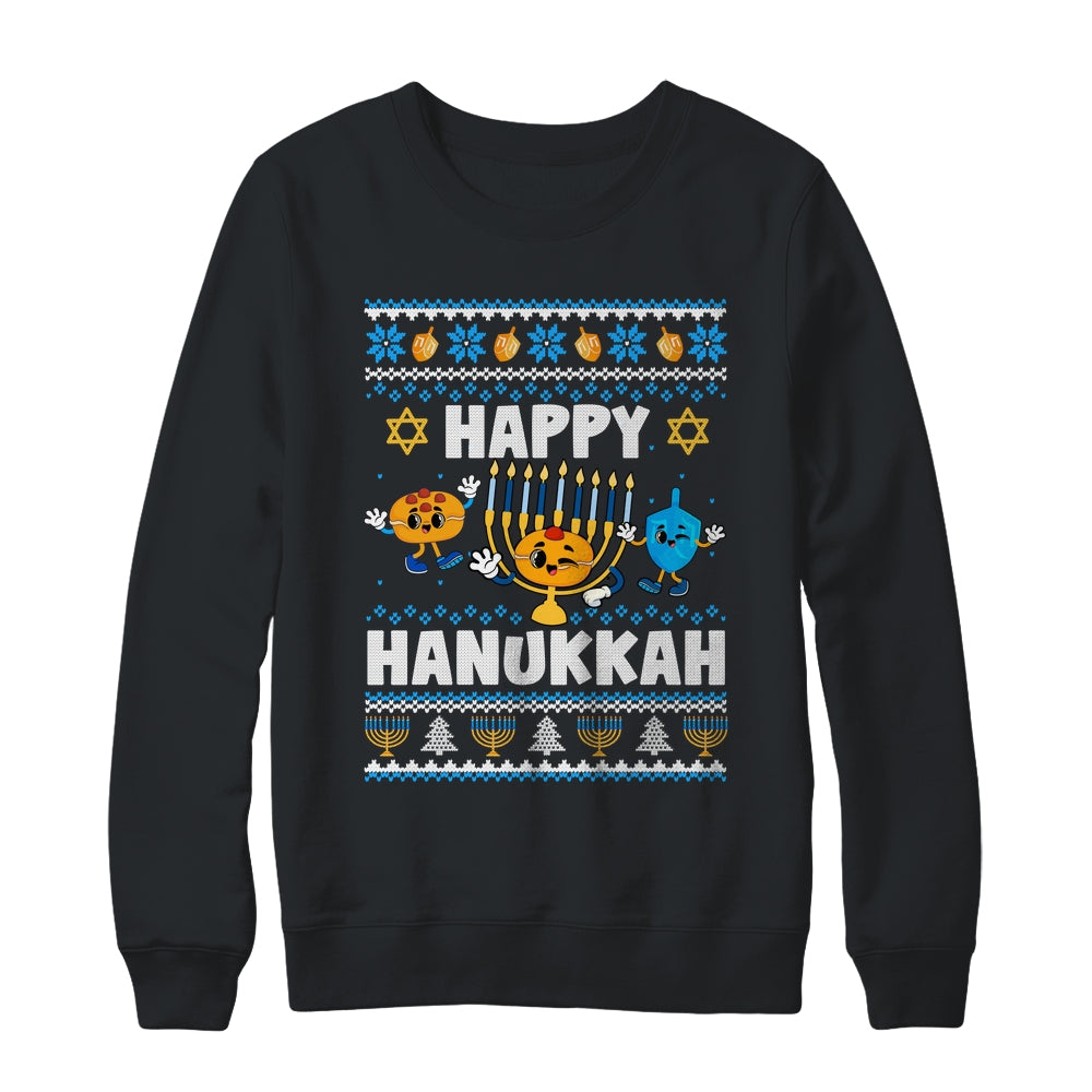 Happy Hanukkah Menorah Dreidel Ugly Chanukah Men Women Shirt & Sweatshirt | siriusteestore