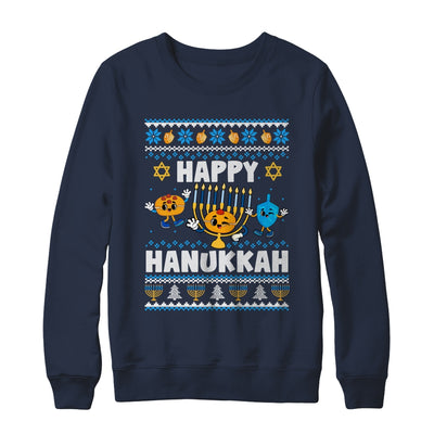 Happy Hanukkah Menorah Dreidel Ugly Chanukah Men Women Shirt & Sweatshirt | siriusteestore