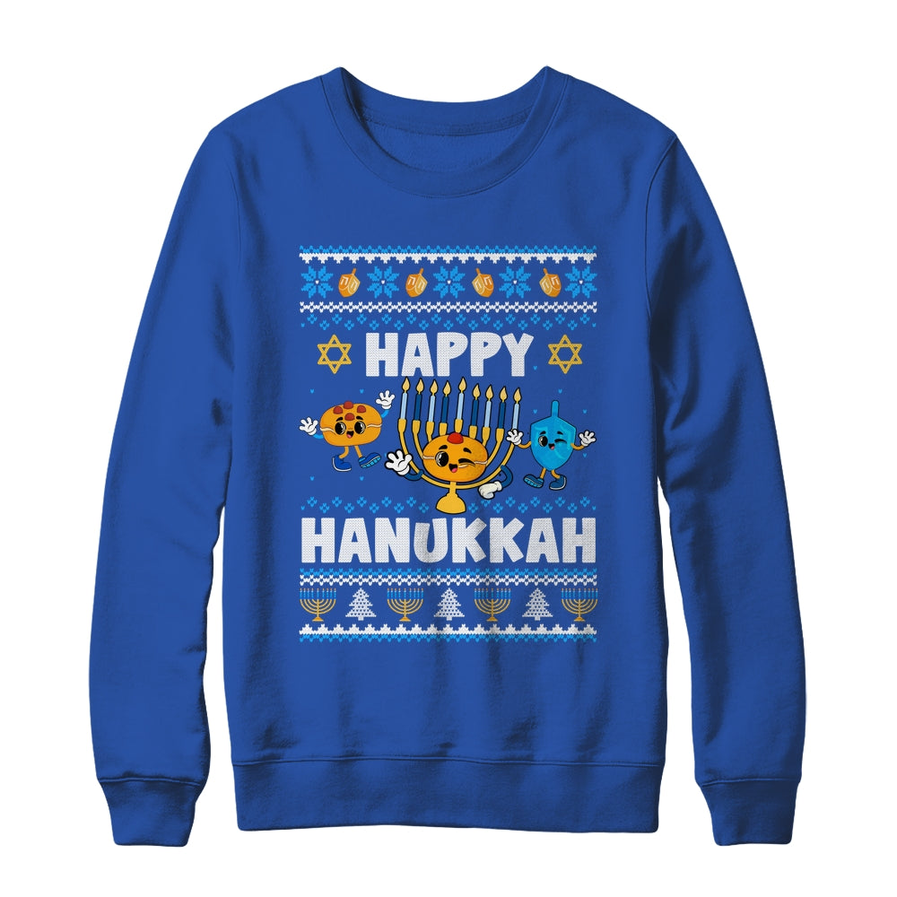 Happy Hanukkah Menorah Dreidel Ugly Chanukah Men Women Shirt & Sweatshirt | siriusteestore