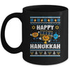 Happy Hanukkah Menorah Dreidel Ugly Chanukah Men Women Mug | siriusteestore