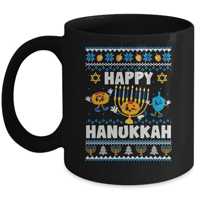 Happy Hanukkah Menorah Dreidel Ugly Chanukah Men Women Mug | siriusteestore