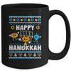 Happy Hanukkah Menorah Dreidel Ugly Chanukah Men Women Mug | siriusteestore