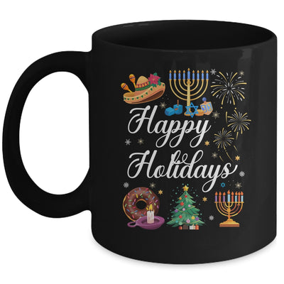 Happy Holidays Hanukkah Christmas Kwanzaa Happy New Year Mug | siriusteestore