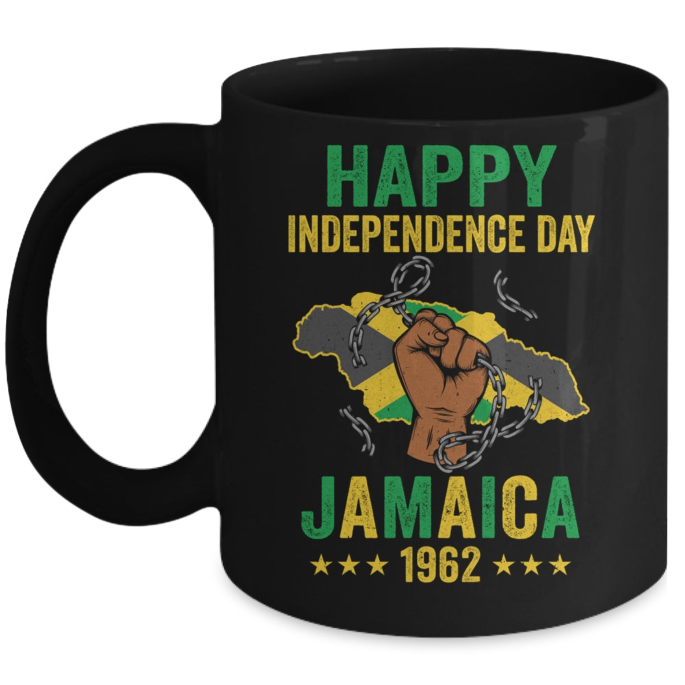 Happy Independence Day Jamaica Flag Jamaican 1962 Design Mug | siriusteestore