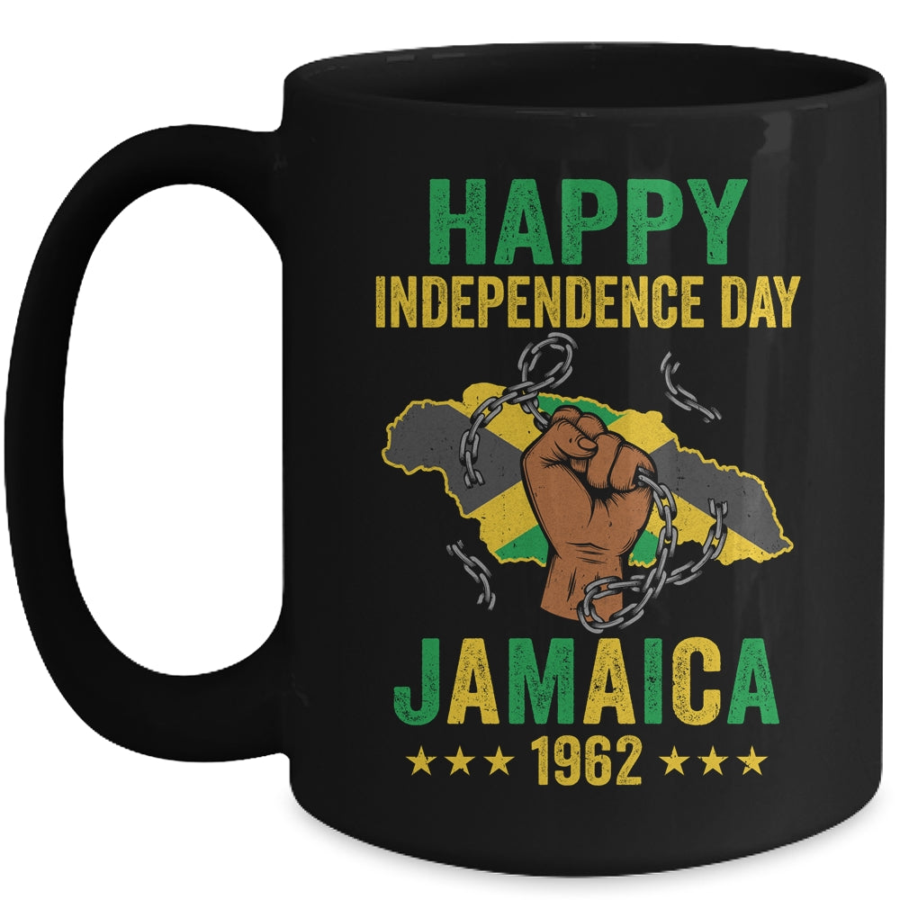 Happy Independence Day Jamaica Flag Jamaican 1962 Design Mug | siriusteestore