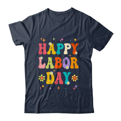 Happy Labor Day Groovy Vintage Funny Proud Labor Matching Shirt & Hoodie | siriusteestore