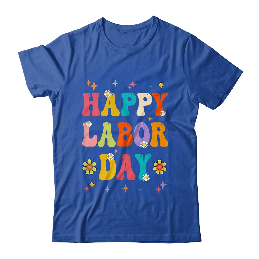 Happy Labor Day Groovy Vintage Funny Proud Labor Matching Shirt & Hoodie | siriusteestore