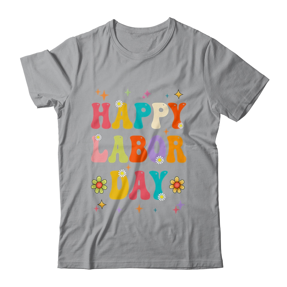 Happy Labor Day Groovy Vintage Funny Proud Labor Matching Shirt & Hoodie | siriusteestore
