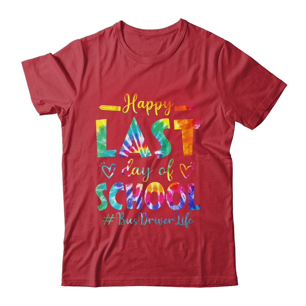 Happy Last Day Of School Bus Driver Life Summer Tie Dye Shirt & Hoodie | siriusteestore