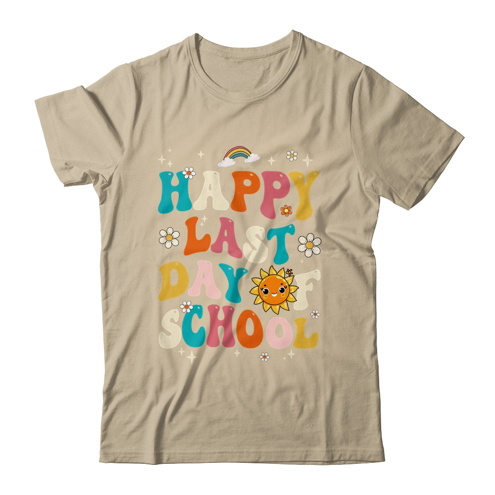 Happy Last Day Of School Graduation Groovy Teacher Student Shirt & Hoodie | siriusteestore