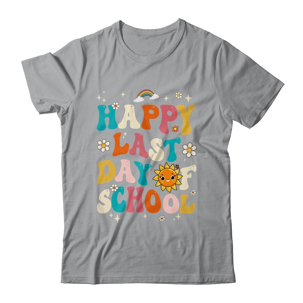 Happy Last Day Of School Graduation Groovy Teacher Student Shirt & Hoodie | siriusteestore