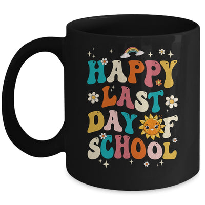 Happy Last Day Of School Graduation Groovy Teacher Student Mug | siriusteestore
