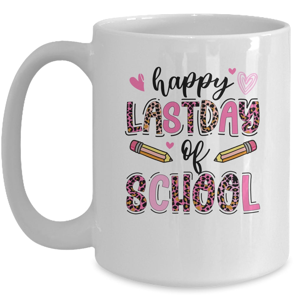 Happy Last Day Of School Leopard Teacher End Of School Year Mug | siriusteestore