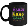 Happy Mardi Gras Y'all Vintage Mardi Gras Party Festival Mug | siriusteestore