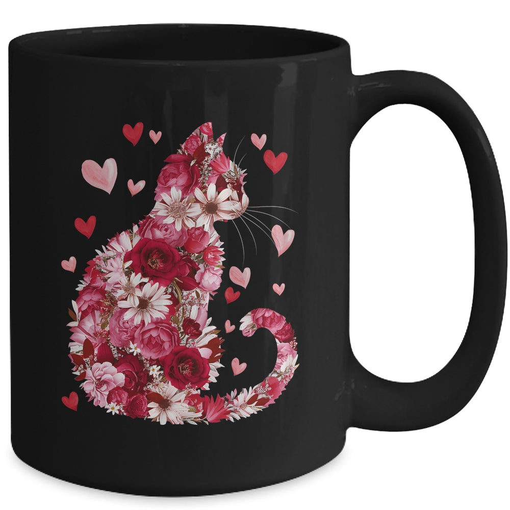 Happy Meowentine's Day Funny Girls Cat Valentines Day Women Mug | siriusteestore