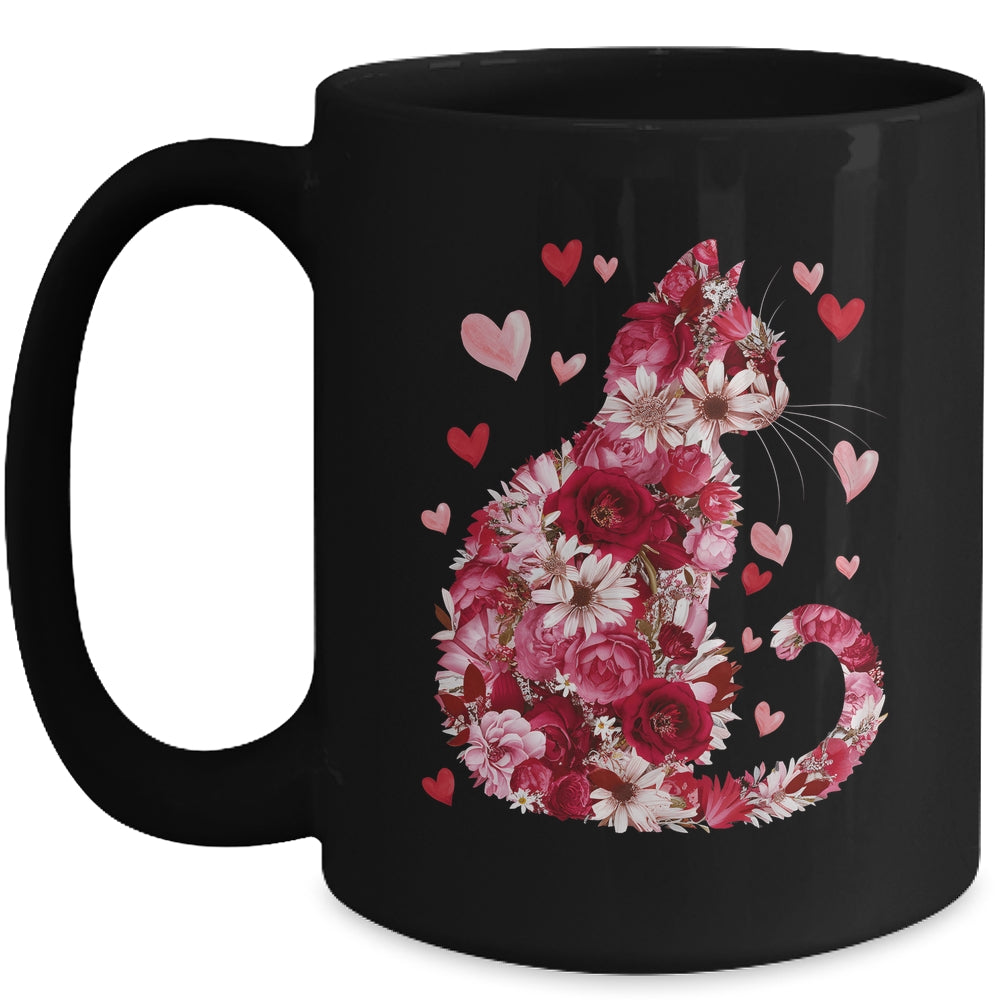 Happy Meowentine's Day Funny Girls Cat Valentines Day Women Mug | siriusteestore