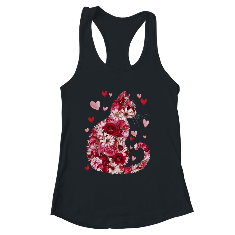 Happy Meowentine's Day Funny Girls Cat Valentines Day Women Shirt & Tank Top | siriusteestore