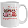 Happy Meowentine's Day Funny Girls Cat Valentines Women Mug | siriusteestore