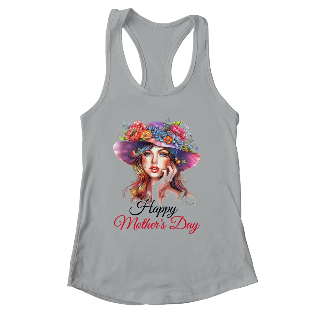 Happy Mother's Day Cute Floral Mom Mommy Grandma Womens Shirt & Tank Top | siriusteestore