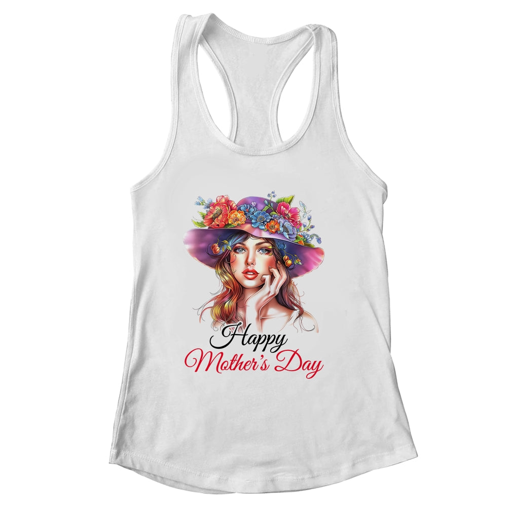 Happy Mother's Day Cute Floral Mom Mommy Grandma Womens Shirt & Tank Top | siriusteestore