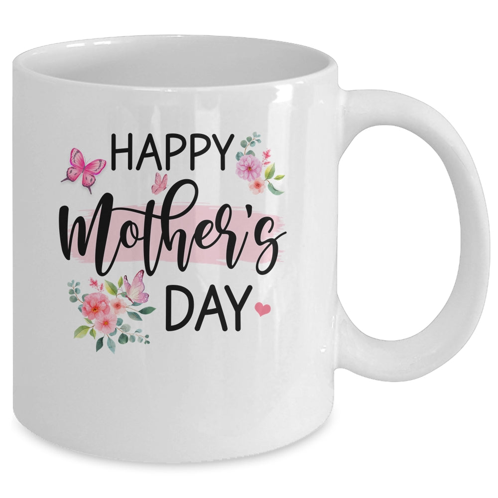Happy Mother's Day Funny Cute Floral Flower For Mom Grandma Mug | siriusteestore