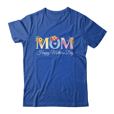 Happy Mother's Day With Floral Mom Design Women Mama Shirt & Tank Top | siriusteestore