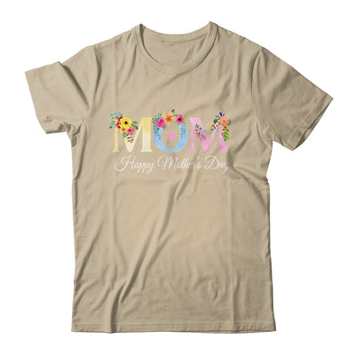 Happy Mother's Day With Floral Mom Design Women Mama Shirt & Tank Top | siriusteestore