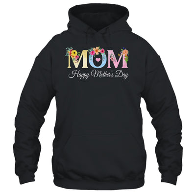 Happy Mother's Day With Floral Mom Design Women Mama Shirt & Tank Top | siriusteestore